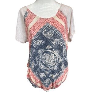 Lucky Brand patterned t with elastic bottom